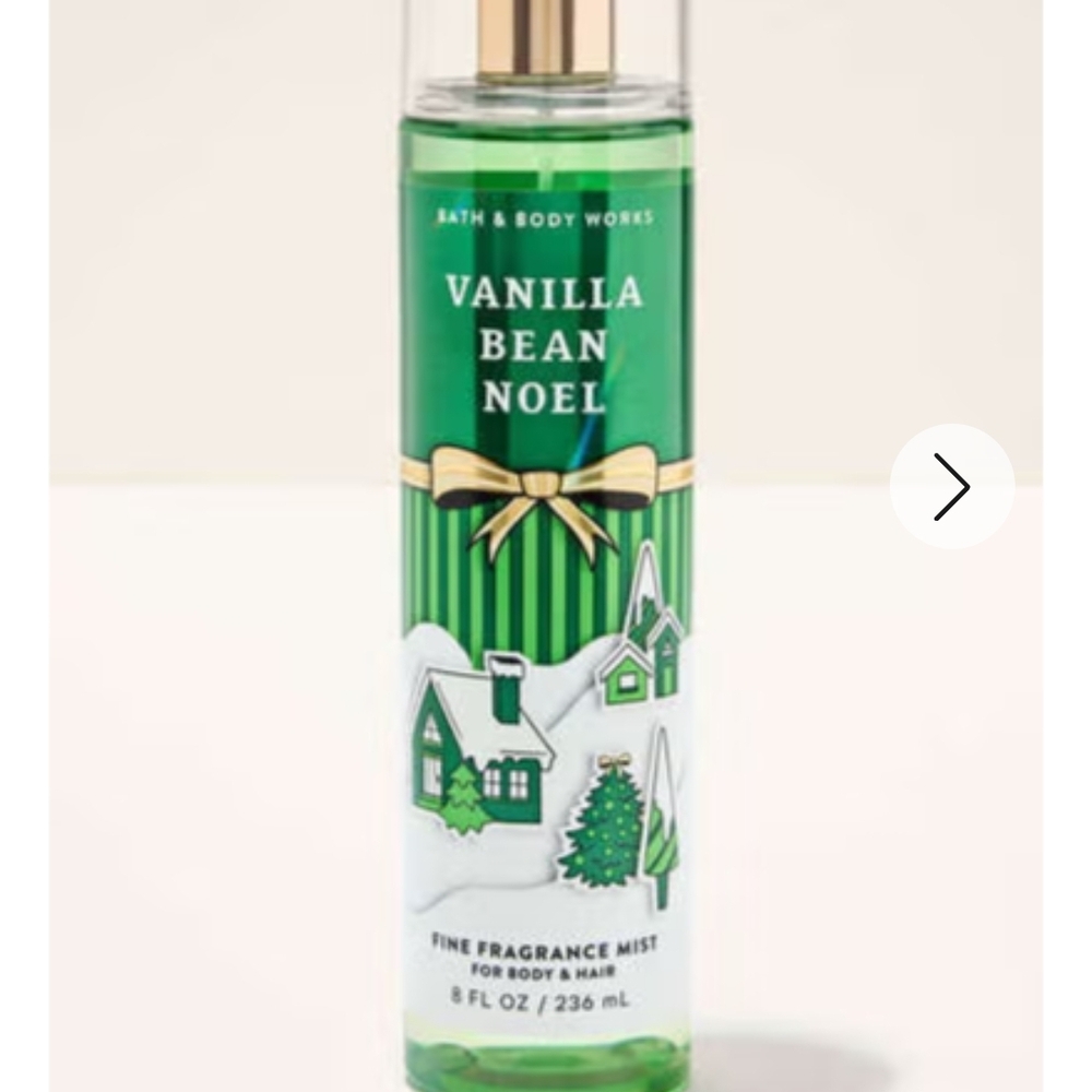 Bath & Body Works Vanilla Bean Noel Fragrance Mist - Festive Green